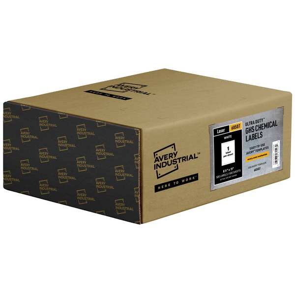 Avery 8-1/2" x 11" GHS Chemical Labels for Laser Printers, 500 labels/500-sheets - 7278260507