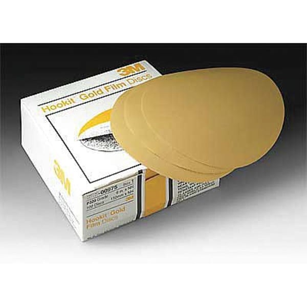 3M Hook-and-Loop Sanding Disc, 3" Dia, Non-Vacuum, Silicon Carbide, P180 Grit, Coated Type, 236U - 00917
