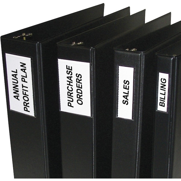 C-Line Products Self Adhesive Binder Labels, 1-3/4"x3-1/4", 12/PK, Clear 5PK - CLI70025