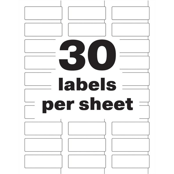 Avery PermaTrack Durable White Asset Tag Labels, 3/4 x 2, 240 Asset Tags - AVE61526