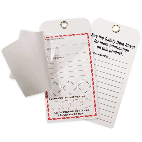 Ghs Safety Tag, Synthetic Stock, GHS, PK25 - GHS1043
