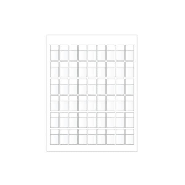 Ziptape Laser Printer Label Sheet Sticker Paper - 0.8" W x 0.5" H , 540PK - ZT-LSL-81-602-10