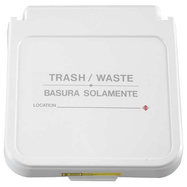 R&B Wire Products Bilingual Hamper Label "Trash/Waste", Orange Text, Pack of 5 - 602TWO