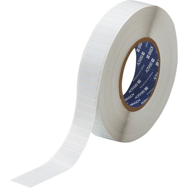 Brady Laser Markable Matte White Polyimide Labels 0.25 in H x 1 in W White 10000/RL - LZR-103-734-10