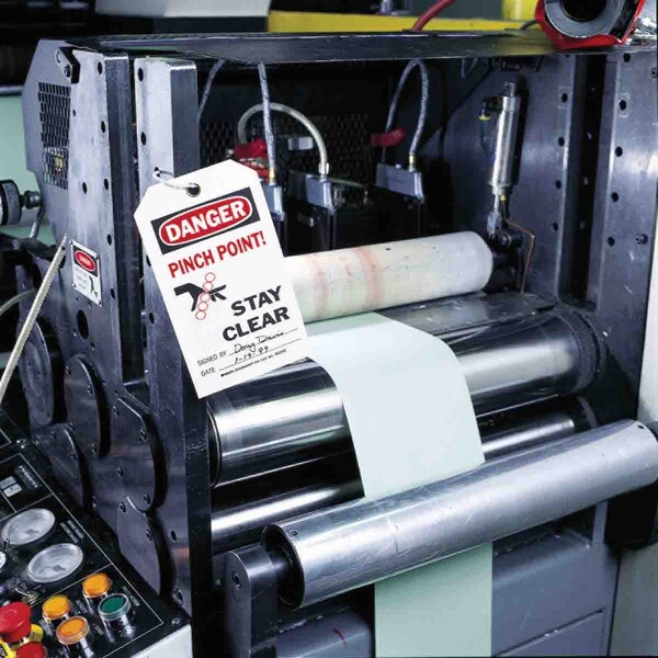 Brady Danger Tag, 5-3/4 x 3 In, OSHA, Brs, PK25 - 66053