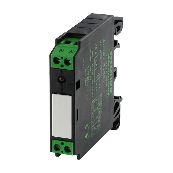 Relevador de salida de 24 VCD Murr Elektronik, ENTRADA: 24 VCD - SALIDA: 250 VCA/VCC / 6 A, 1 contacto NC - Terminal de tornillo de 12 mm - 51507.