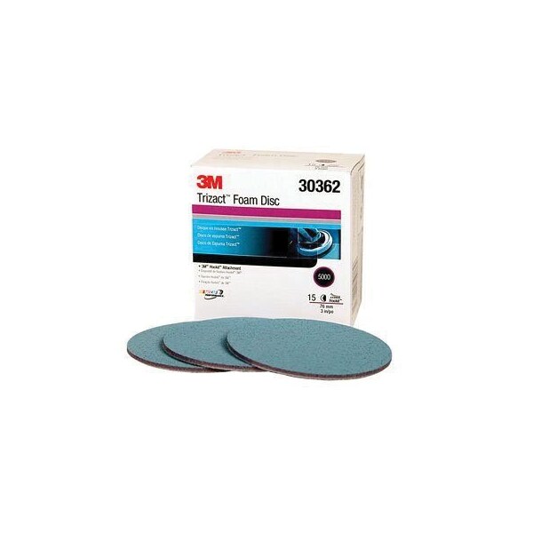 3M 3M Hookit Trizact Foam Disc, 30362, 3 in, 5000, PK/15, 15PK - 7000120106