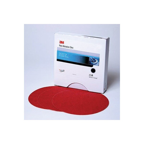 3M 3M Red Abrasive Stikit Disc, 01101, 8 in, 40D5, 25PK - 7000119778