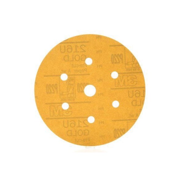 3M 3M Hookit Gold Disc D/F 216U, 01078, 6 in, P220A, 100PK - 7000119698