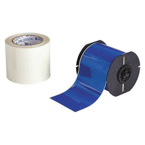 Brady Label Tape Cartridge, Blue, Labels/Roll: Continuous - B30C-4000-483BL-KT