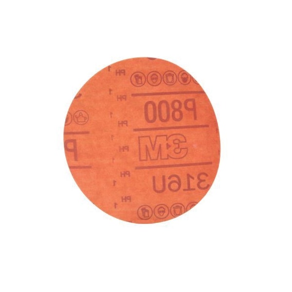 3M 3M Red Abrasive Hookit Disc, 01291, 5 in, P800, 50PK - 7000119861