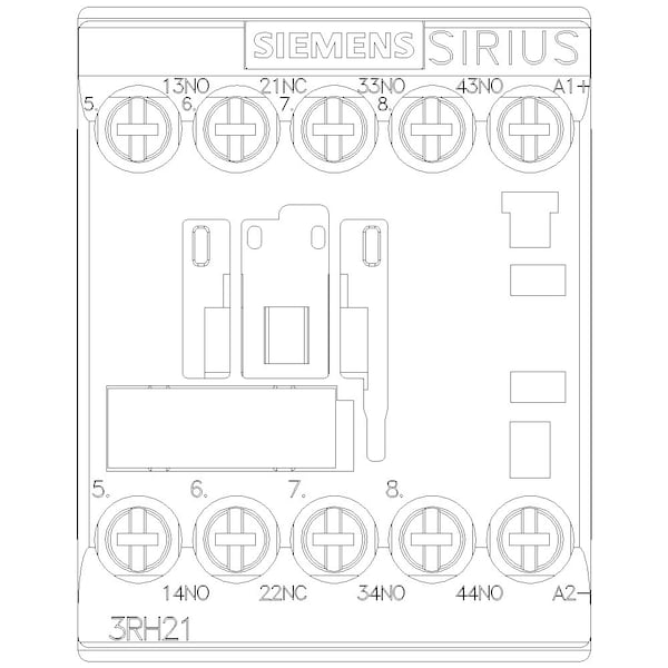 Relevador de Control IEC Siemens, 3NO/1NC, 24V DC, 10 A - 3RH21311KB40