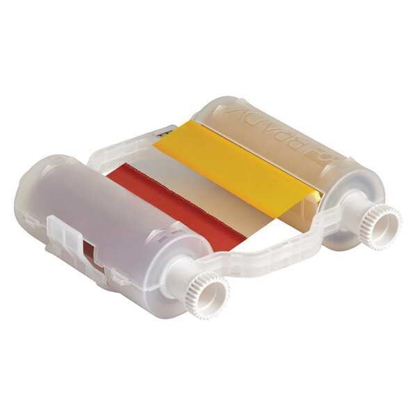 Brady Printer Ribbon, 4-21/64" W, 200 ft. L, Black/Green/Red/Yellow - B30-R10000-KRYG-8