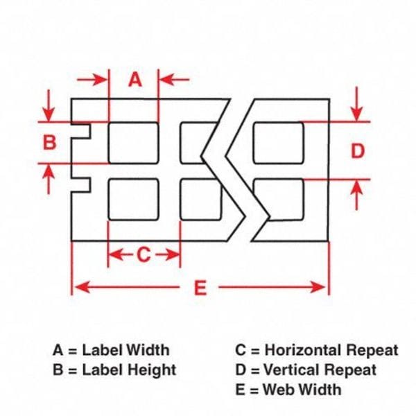 Brady Thermal Transfer Label, Clear, Labels/Roll: 10,000 - THT-39-430-10