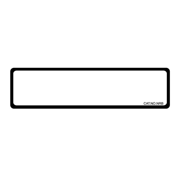 Nevs Blank Chart Labels 1-3/8" x 5-3/8" White w/Black - NRB-WHITE