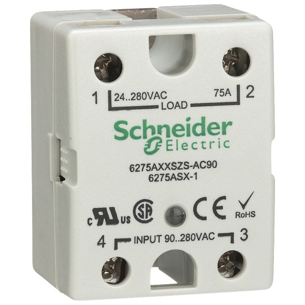 Relevador de Estado Sólido Schneider Electric, 90 a 280VCA, 75A - 6275AXXSZS-AC90