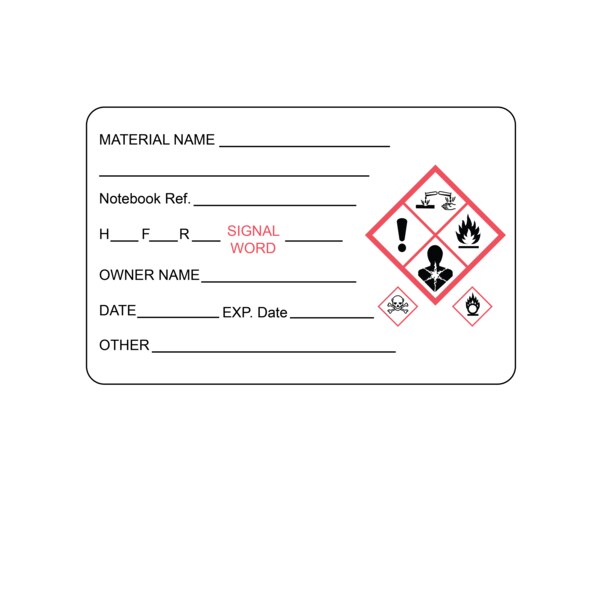 Nevs GHS Label - Compliance Material Name 2-15/16" x 4-1/2" - GHS-0002