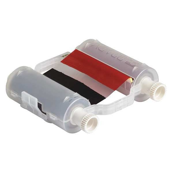 Brady Printer Ribbon, 4-21/64" W, 200 ft. L, Black/Red - B30-R10000-KR-16