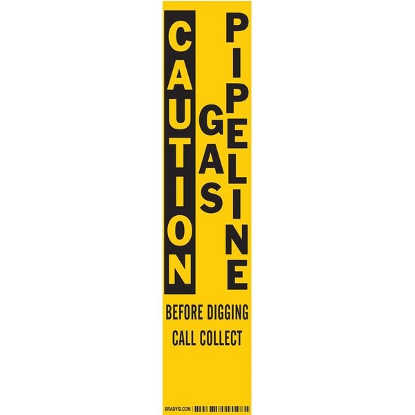 Brady Warning Stake Label, 14 In. H, 3 In. W - 85406