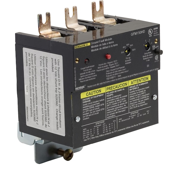 Módulo de falla a tierra Square D, PowerPacT H, micrologic, módulos adicionales de falla a tierra, 15 a 150A - GFM150HD
