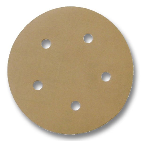 Pasco Hook-and-Loop Sanding Disc, 5 in. Dia, 5 Hole, 150 Grit - P6.23-05150V5