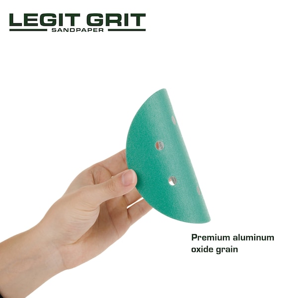 Legit Grit 6 inch Sand paper Disc, 6-Hole, 150 Grit, 150PK - LG6-6150-150