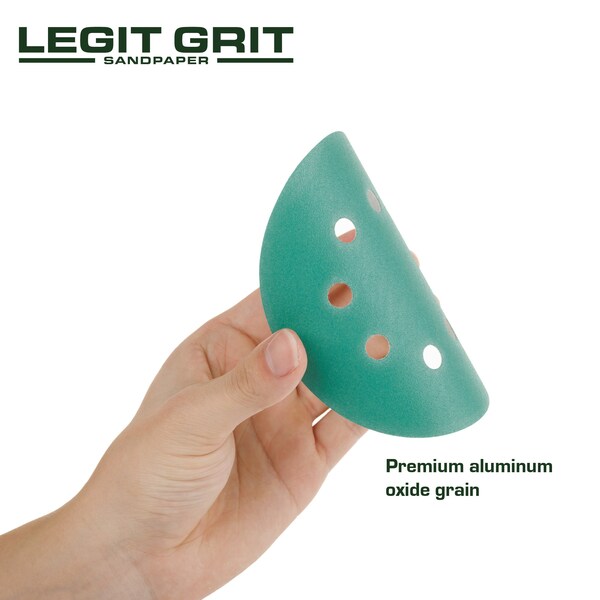 Legit Grit 5 inch Sand paper Disc, 8-Hole, 220 Grit, 100PK - LG5-8220-100