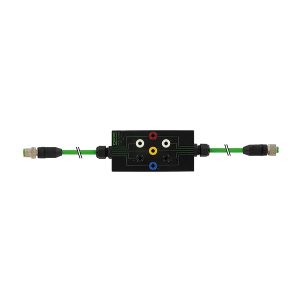 Caja de medición Murr Elektronik incl., 2x cables de medición verdes con protección de contacto de 25 cm - 277099