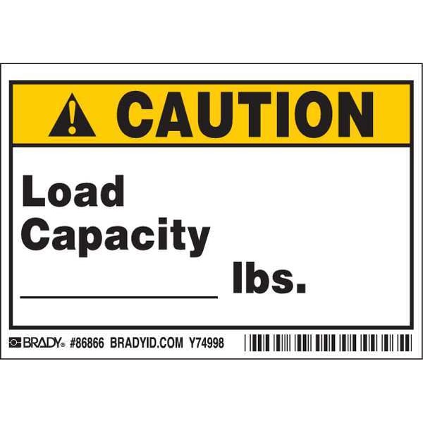 Brady Machine/Equipment Labl, 3-1/2inHx5inW, PK5, 86866 - 86866