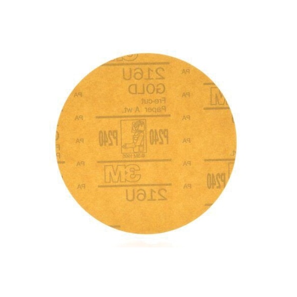 3M 3M Hookit Gold Disc 216U, 00977, 6 in, P240A, 100 discs per box, 100PK - 7000119715