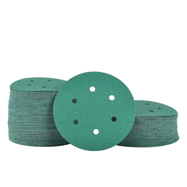Legit Grit 6 inch Sand paper Disc, 6-Hole, 60 Grit, 150PK - LG6-660-150