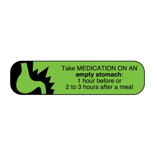 Nevs Take Medication On An Empty Stomach 3/8" x 1-1/2" - PAUX-97