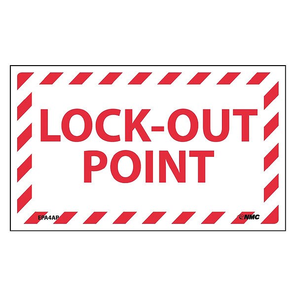 Nmc Lock-Out Point Label, Pk5, EPA4AP - EPA4AP