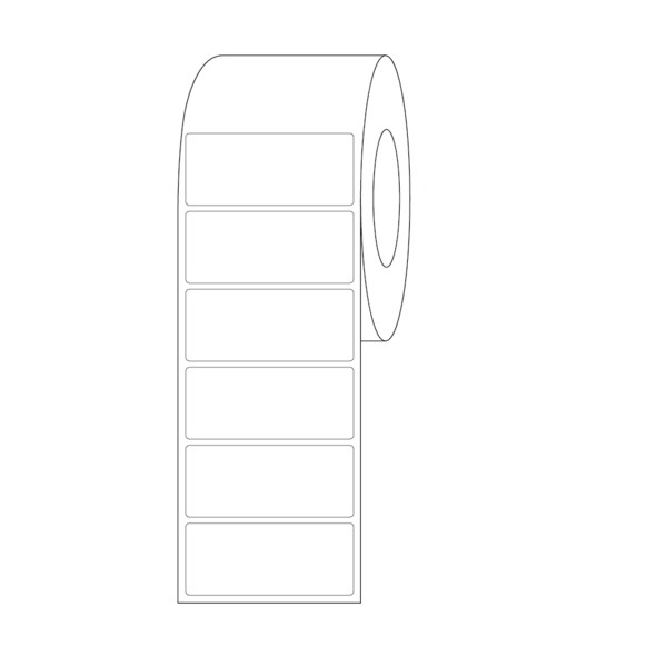 Nevs Label, Blank Direct Thermal 1-1/2" x 3-1/2" - LBW-0100