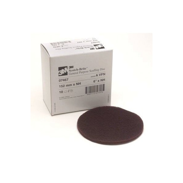 3M Scotch-Brite Scuffing Disc 07467, 6 in x NH A VFN, 10PK - 7000120838