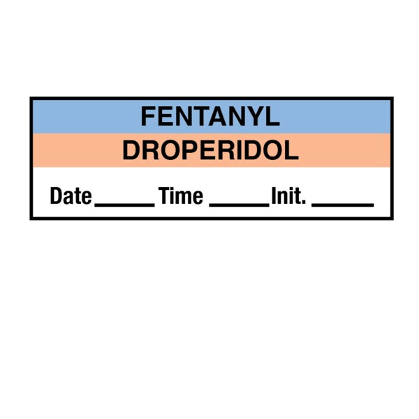 Nevs Tape, Fentanyl-Droperidol 1/2" x 500" Blue & Salmon w/Black - SANT-241