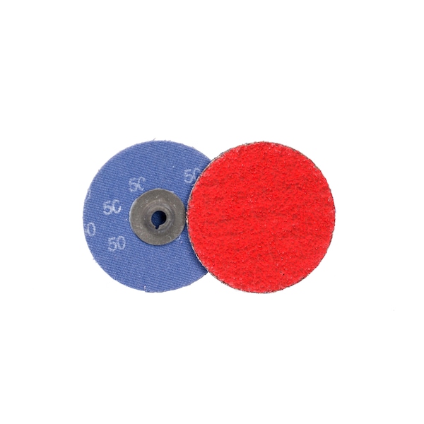 Cgw Abrasives Sanding Disc, 2 R/O, 2-PLY, C3, 80G, Cer, 2" Dia, No Hole, Ceramic, 80 Grit, Laminated Roll-On Disc Type - 59915