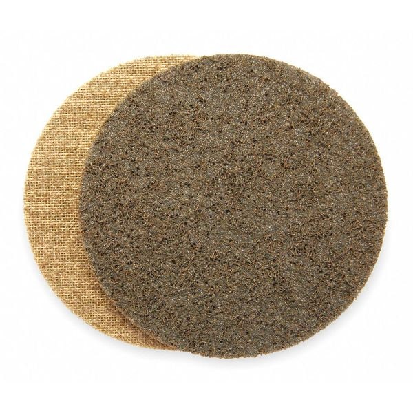 Arc Abrasives Hook-and-Loop Surface Conditioning Disc, 7" Dia, No Hole, Aluminum Oxide, Not Applicable Grit, ZK - 62022
