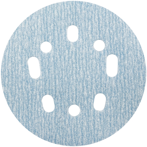Norton Abrasives 5 in Dia, 8 Hole, Ceramic Alumina, 320 Grit, Coated Type - 7660768322
