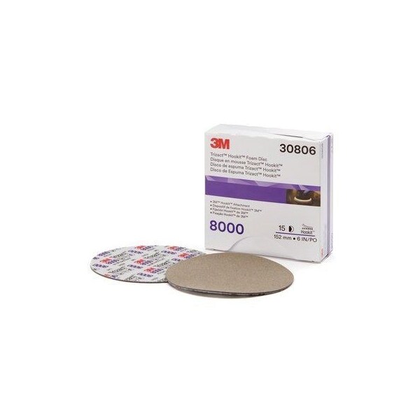 3M Hookit  Foam Disc, 30806, 6 in, PK/15, 15PK - 7100193783