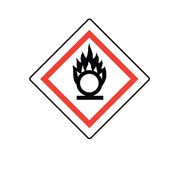 Nevs GHS Pictogram Label - Oxidising 7/8" x 7/8" - GHS-11-OX