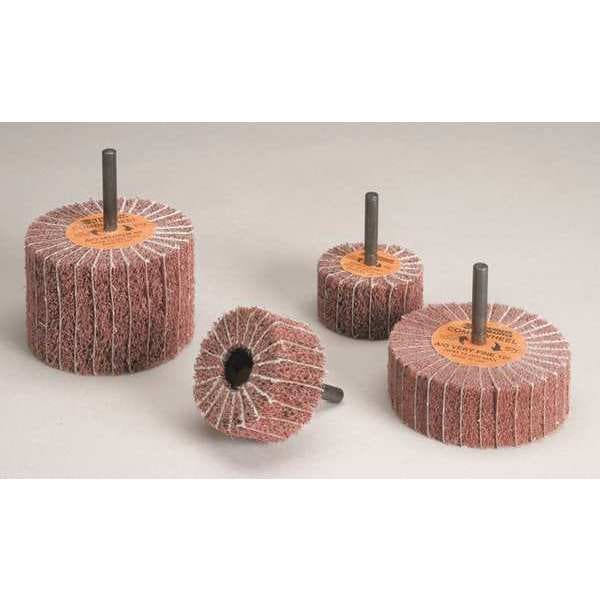 Standard Abrasives Interleaf Flap Wheel, 2" Dia, Center Hole, Aluminum Oxide, 60 Grit, Non-Woven Type, 898000 - 66000104001