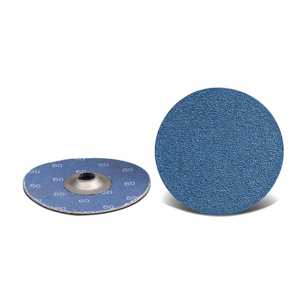 Cgw Abrasives Sanding Disc, 2 T/O, 2-PLY, ZA, 60G, 2" Dia, No Hole, Zirconia Aluminum Oxide, 60 Grit - 59677