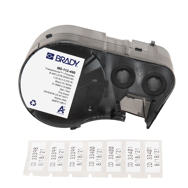 Brady Precut Label Cartridge, White, Matte - M5-112-490