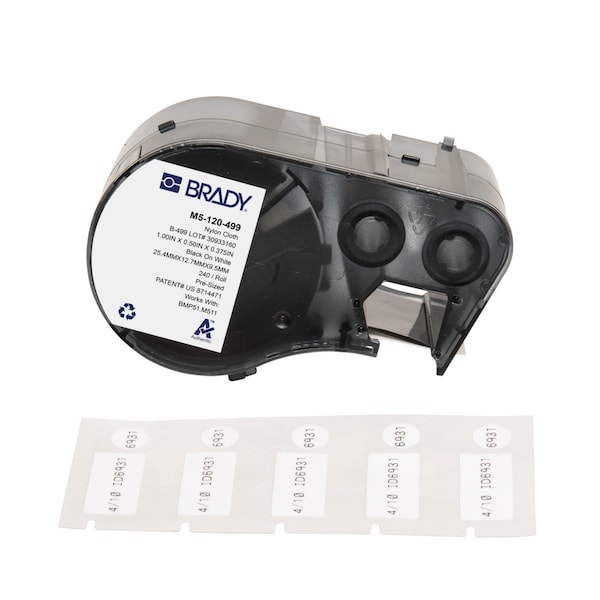 Brady Precut Label Cartridge, White, Matte - M5-120-499