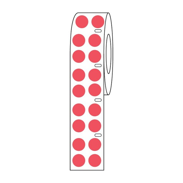 Globe Scientific Label Roll, Cryo, Direct Thermal, 9.5mm Dots, for 1.5mL Tubes, White, 4000PK - LTC-95W