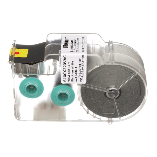 Panduit WHT PRINT-ON SELF-LAMINATING VINYL LABEL - S100X220VAC