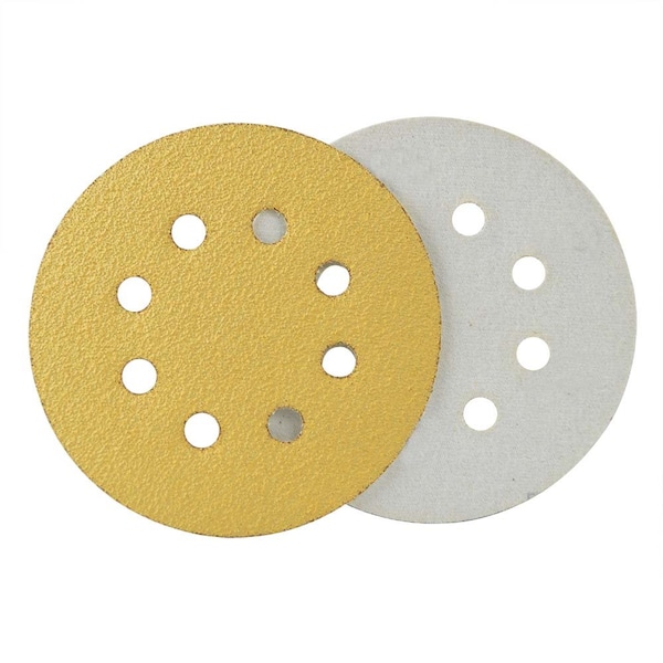 Superior Pads And Abrasives 80 Grit 5 Inch Diameter 8-Hole Hook & Loop Sanding Paper (Ceramic Aluminum Oxide), PK 25 - SD581H