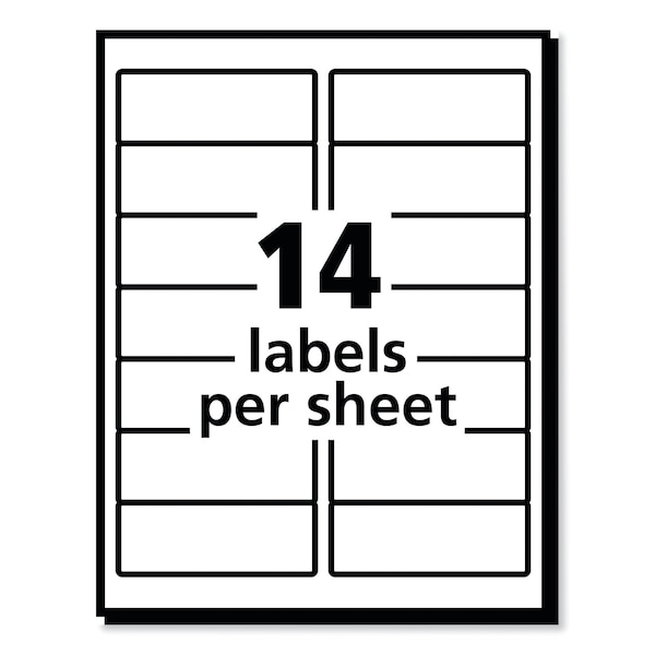 Pres-A-Ply Laser Address Labels, 1 1/3x4, PK1400 - 30602