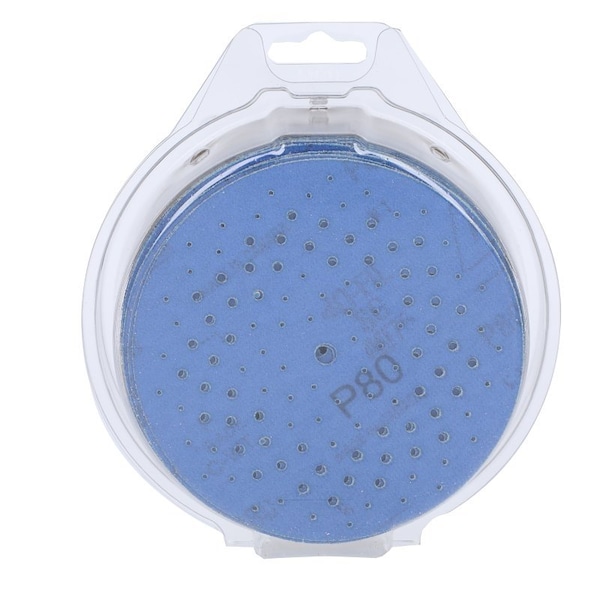 Norton Co 0 Sanding Disc, 5 in Dia, 1116 in Arbor, Coated, P80 Grit, Coarse, Alumina Ceramic Abrasive, Spiral - 4033